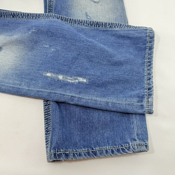 Bke Carter Straight Jeans Men Size 27S Distressed Torn Rough Faded Streetwear - Picture 12 of 12